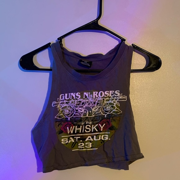 Crop Top Ufficiale Guns N' Roses, Verde, Donna, Taglia M, Stampa Appetite For Destruction, Collezione Limitata